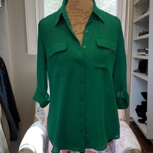 NWT Fortune + Ivy 2 pocket blouse S